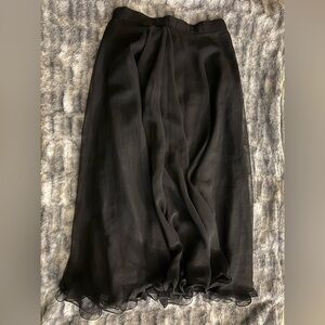 Maxi skirt with ruffle trim